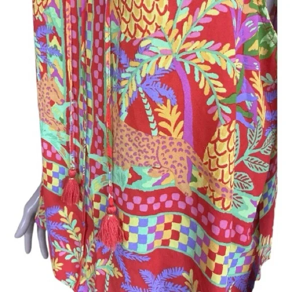 Rose & Olive - NWT - Colorful Sleeveless Boho Blouse - Picture 3 of 4